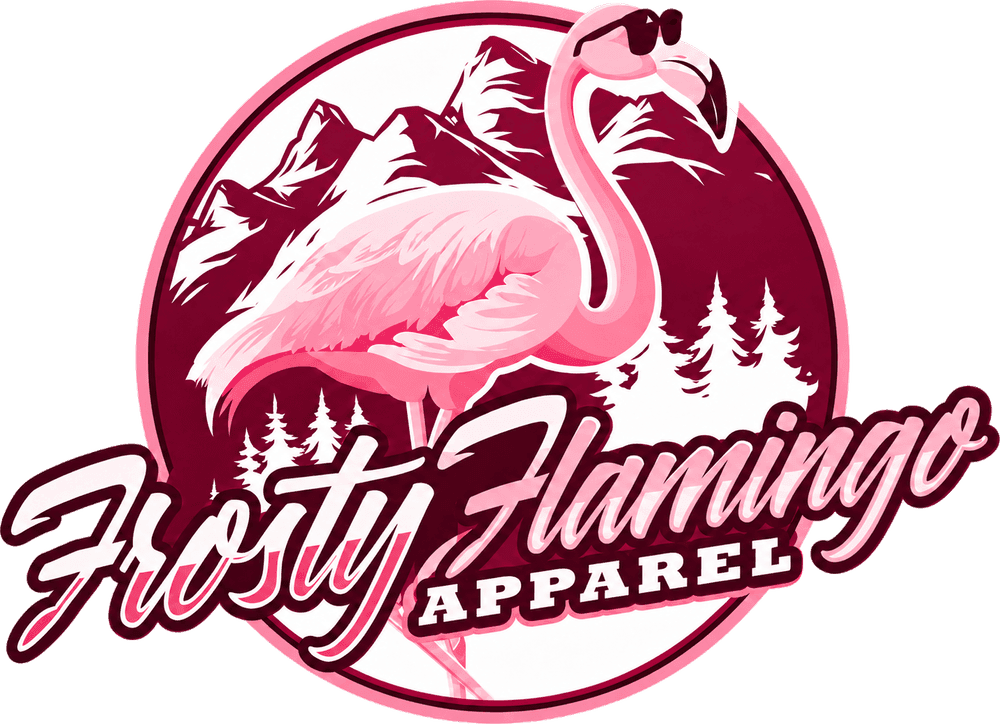 Frosty Flamingo Apparel mountain emblem
